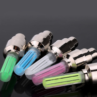 DELANHUWI LKT LED Flash bicicleta luz batería rueda neumático válvula radios Lámpara decorativa para bicicleta y coche motocicleta