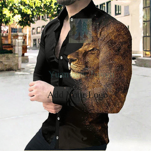 Camisas de Moda para Hombre 2022 OEM/ODM, Transpirables, de Manga Larga, Corte Entallado, Estampadas - Product Image 3