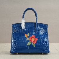 Sac à main de luxe pour femme en cuir véritable à motif crocodile ; Sac de soirée élégant pour le quotidien, vente en gros d'usine