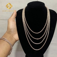 Bijoux fins, collier pour homme en argent sterling 925, plaqué or, chaîne à maillons bicolore de 4 mm, chaîne en corde Franco