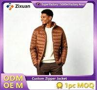 Veste à fermeture éclair personnalisée OEM pour homme, manteau matelassé léger pour l'extérieur, plusieurs couleurs disponibles