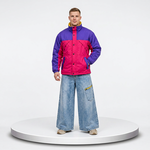 Festival Bundle | Windbreaker Puffer Jacket Wide Leg Denim Pants & <b>Framed</b> <b>Embroidery</b> Artwork - Product Image 1