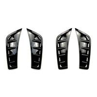 Autocollant de Voiture Noir Brillant et Motif Carbone en ABS pour Prise d'Air Avant, Compatible avec Mercedes-Benz X253 C253 GLC260 300 2020+
