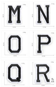 Parches con letras bordadas, ropa para jerséis, Sudadera con capucha, <span class=keywords><strong>color</strong></span> liso, venta al por mayor - Product Image 4