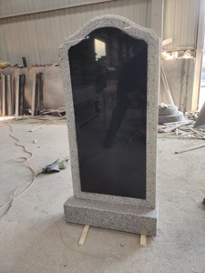 Monumentos Funerarios de Granito Negro Absoluto Estilo Ruso, Diseño Personalizado de Lápida Conmemorativa, Marcador de Cementerio - Product Image 5