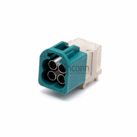 Conector RF Universal 4 en 1 Mini-Fakra Macho, Código Z, Montaje en PCB para Automoción