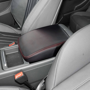 Funda para reposabrazos Audi Q5 Q5L 2018-2025 de cuero de microfibra, cubierta no extraíble para almacenamiento central - Product Image 3