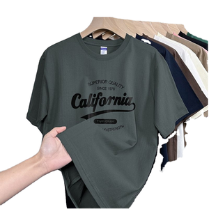 2026 200 Grammes 100% Coton Tricoté Coupe Oversize Meilleure Vente Imprimé Uni Manches Courtes Tendance Sportif Respirant Cleanfits Homme - Product Image 3