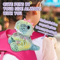 Peluche magnétique super douce de 10 cm, personnage de dessin animé mignon, ours brun, tigre, phoque, dinosaure, en coton PP lavé, anti-stress UV