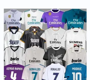 MADRID Retro Soccer Jerseys long sleeve Football t shirts GUTI Ramos SEEDORF CARLOS RONALDO ZIDANE RAUL 00 01 02 03 04 05 finals
