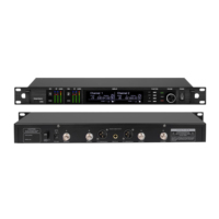 Sistem Mikrofon Nirkabel UHF Dinamis/Kondensor XLR EIF AD4D Dual Channel Genggam Lavalier Headset Mic Logam Ringan Hitam
