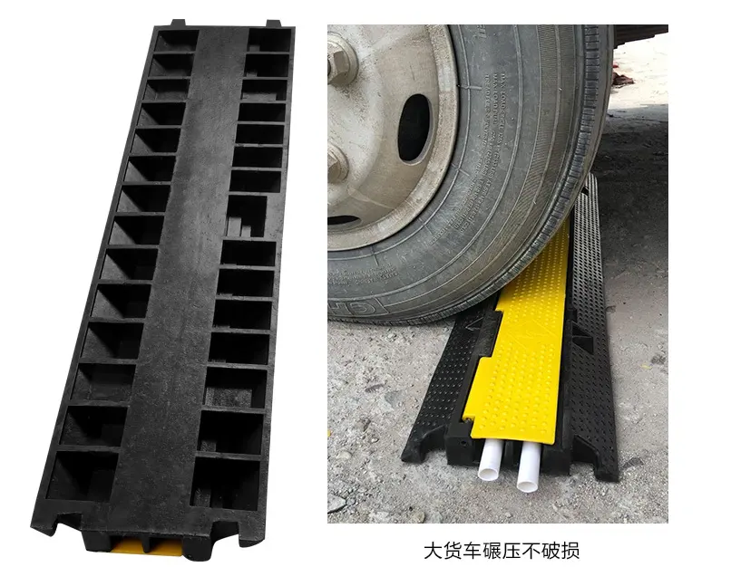 Cable Cord Protector Protective Wire Cord Ramp Driveway Rubber Traffic Speed Bumps Cable Protector