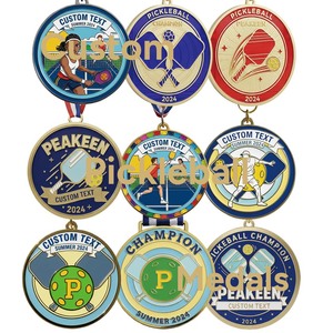 Medaglie Sportive Personalizzate in Lega di Zinco 3D per Pickleball, Design Gratuito del Produttore, Vendita all'Ingrosso, Oro Argento Bronzo - Product Image 1