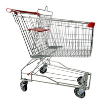Chariot à provisions de supermarché standard à haute teneur de l'acier au carbone Q195 caddie 125L