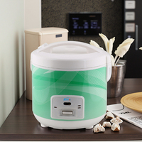 Cuisinière à riz électrique portable en acier inoxydable de haute qualité, sûre, avec revêtement antiadhésif et tasse doseuse pour usage domestique 1,1-2L