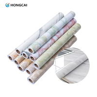 Hongcai luxe PVC marbre papier peint rouleau adhésif auto-adhésif étanche TV fond papier peint fabriqué à partir de film papier