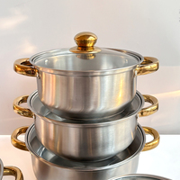 Batterie de cuisine à induction en acier inoxydable Poêle à frire antiadhésive Panelas Inox Casserole de cuisine Ensemble de casseroles