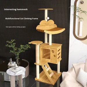 Papan panjatan hemat ruang kecil, papan panjatan kucing minimalis, Platform panjat tebing, bingkai tempat tidur, papan garuk terintegrasi - Product Image 3