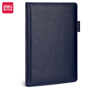Carnet de bureau en PU bleu imperméable et résistant à l'usure Deli 22298 de haute qualité, carnet de réunion professionnel en cuir 25K, 180 feuilles, lot de 64 pièces par carton - Product Image 6
