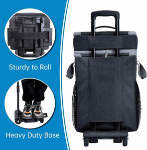 Large Rolling Cooler Leakproof Insulated Soft Cooler Bag with Wheels and Handle Collapsible for Beach Camping Travel Outdoor - Product Image 6