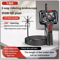 Boroscope articulé avec écran LCD IPS 4,3'' 1080P HD, caméra endoscopique orientable, sonde articulée bidirectionnelle, indice de protection IP67, 3 heures