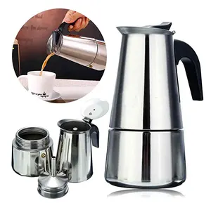 4cup 6 bardak paslanmaz çelik taşınabilir espresso kahve makinesi