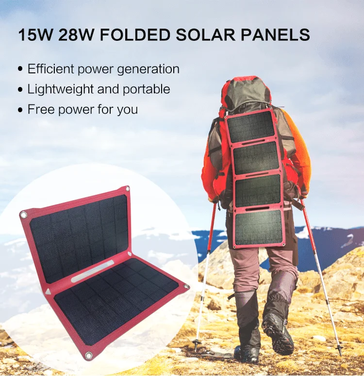 15W 28W Factory Direct Safe and convenient panel solar Protable Solar panels - Portable Solar Panel - 1