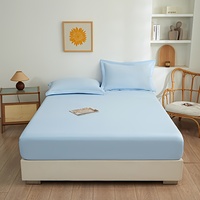 Ensemble de 3 draps-housses en fibre de bambou, respirants, doux, infroissables, lavables en machine, confortables pour la chambre à coucher