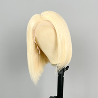 Perruque Bob Blonde 613 13x4 Full Frontal, 10-18 Pouces, Densité 150, Lisse Baguette, 100% Cheveux Humains