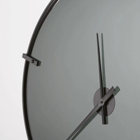 24 POUCES 60cm Classique Métal Forme Ronde Fer Industriel Antique Squelette Chiffres Romains Décoration Maison Noir Horloge Murale