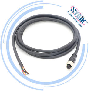 M12 wasserdichter Kabelst ecker, 3-poliger B-Code IP69K, Öl beständigkeit für Lebensmittel-und Getränke maschinen - Product Image 2