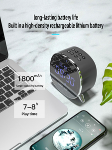 High Quality Multifunction Mirror with Dual Alarm <strong>Digital</strong> Clock for <strong>Bluetooth</strong> <strong>Speaker</strong> Endurance Battery TF Card Gift - Product Image 6