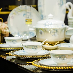 Bol en céramique de Jingdezhen, service de table en porcelaine fine pour la maison, cadeau de pendaison de crémaillère, ensemble de bols et assiettes nordiques, bol en porcelaine en gros - Product Image 4