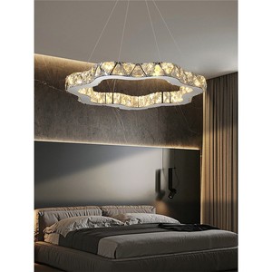 Nuovo Lampadario <span class=keywords><strong>a</strong></span> <span class=keywords><strong>Sospensione</strong></span> LED Multistrato in Acciaio Inox e Cristallo, Stile Lusso Leggero, <span class=keywords><strong>per</strong></span> Hall di Hotel, Soggiorno, <span class=keywords><strong>Camera</strong></span> <span class=keywords><strong>da</strong></span> <span class=keywords><strong>Letto</strong></span>, Colore Prugna - Product Image 2