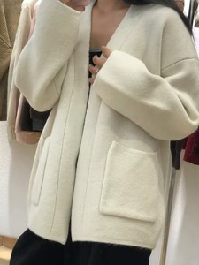 JAC22 A2300 <span class=keywords><strong>Cardigan</strong></span> en tricot élégant et tendance pour femme, ample, doux, haut de gamme, polyvalent, long, anti-boulochage - Product Image 6