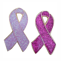 Anstecknadel Entwerfen Sie Ihre eigene Brosche Benutzer definierte gravierte Metall weiche harte Emaille Brest Brustkrebs Pink Ribbon Awareness Anstecknadeln