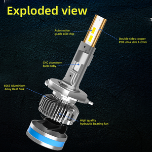 Xenplus công suất cao F80 LED H4 12V 160W 40000 lumens 6500K Chip CANBUS Xe Dẫn Bóng đèn pha - Product Image 3
