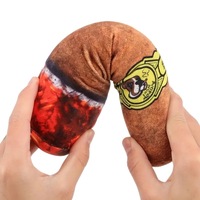Jouet en peluche pour chien en forme de cigare avec airbag sonore intégré et jouet interactif à mâcher en papier doux pour chiens