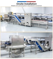 Productielijn voor gebakken uien, machine voor de verwerking van diepvriesuien, groentereinigingsapparatuur