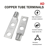 AD Connecteurs de compression en cuivre, bornes métriques standard à deux trous, type YAV-2M