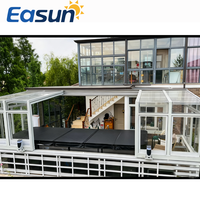 Grande serre chinoise moderne toutes saisons salle de soleil serre Villa préfabriquée en aluminium double trempé verre Low-E haute lumière
