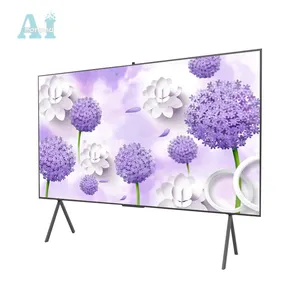 AImenpad duvara monte 110 inç 4K Ultra ince sertleştirilmiş temperli cam UHD akıllı LCD LED TV eşit 120 inç NTSC PAL sistemleri