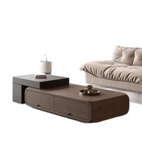 Table basse moderne rétro de style médiéval Design rond carré pour petits appartements Simple nouveau style maison salon en pierre