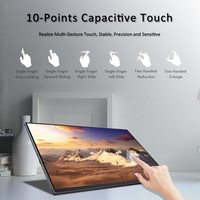 Sibolan, extensor de Monitor táctil portátil USB 4K de 15,6 pulgadas, pantalla táctil para pantalla de ordenador portátil, pantalla LED IPS LCD para ordenador portátil de negocios