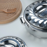Ensemble de 4 casseroles isothermes à double paroi en acier inoxydable Lily, compatibles lave-vaisselle, légères, pour la maison et la restauration