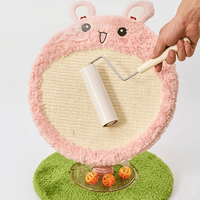Jouet amusant pour chat : Plateau tournant en forme de griffe de chat avec motifs de dessins animés (ours, lapin, épée) et matériaux résistants à l'usure