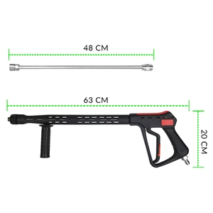 Pistola de Lavado <span class=keywords><strong>a</strong></span> Presión Universal de 350 Bares, 5000 PSI, 70 L/M, Gran Caudal, para Lavado de Autos, con Varilla de Extensión y Conector Rápido de 1/4 Pulgadas - Product Image 5