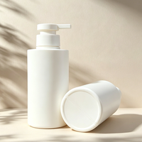 Bouteille de shampoing PE 300 ml, emballage rond en plastique pour lotion et gel douche avec pompe distributeur, couleur personnalisée, fabrication OEM, livraison directe d'usine