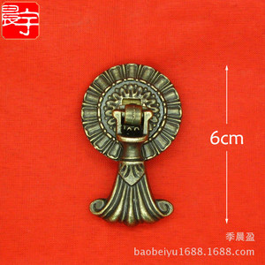 Chengyu M089 Antique Bronze Cabinet Handle Round 6cm European Style <b>Drawer</b> Pull Zinc Alloy Durable Furniture Hardware - Product Image 1