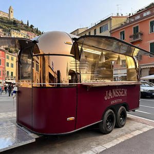 Remorque de restauration de rue vintage, camion de <span class=keywords><strong>kebab</strong></span> doner, camion de pizza, remorques de barbecue certifiées avec cuisine complète - Product Image 3